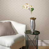 Advantage Puck Light Brown Geometric Wallpaper