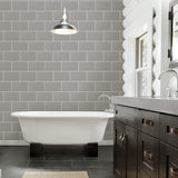 Advantage Angelo Grey Subway Tile Wallpaper