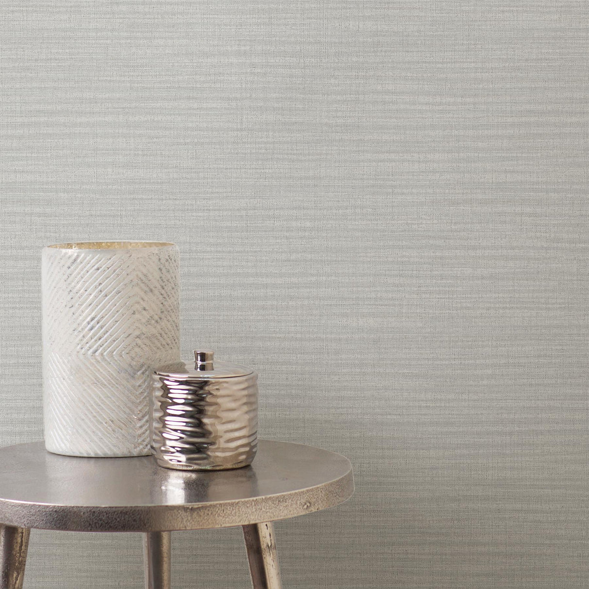 Advantage Perdita Grey Linen Wallpaper