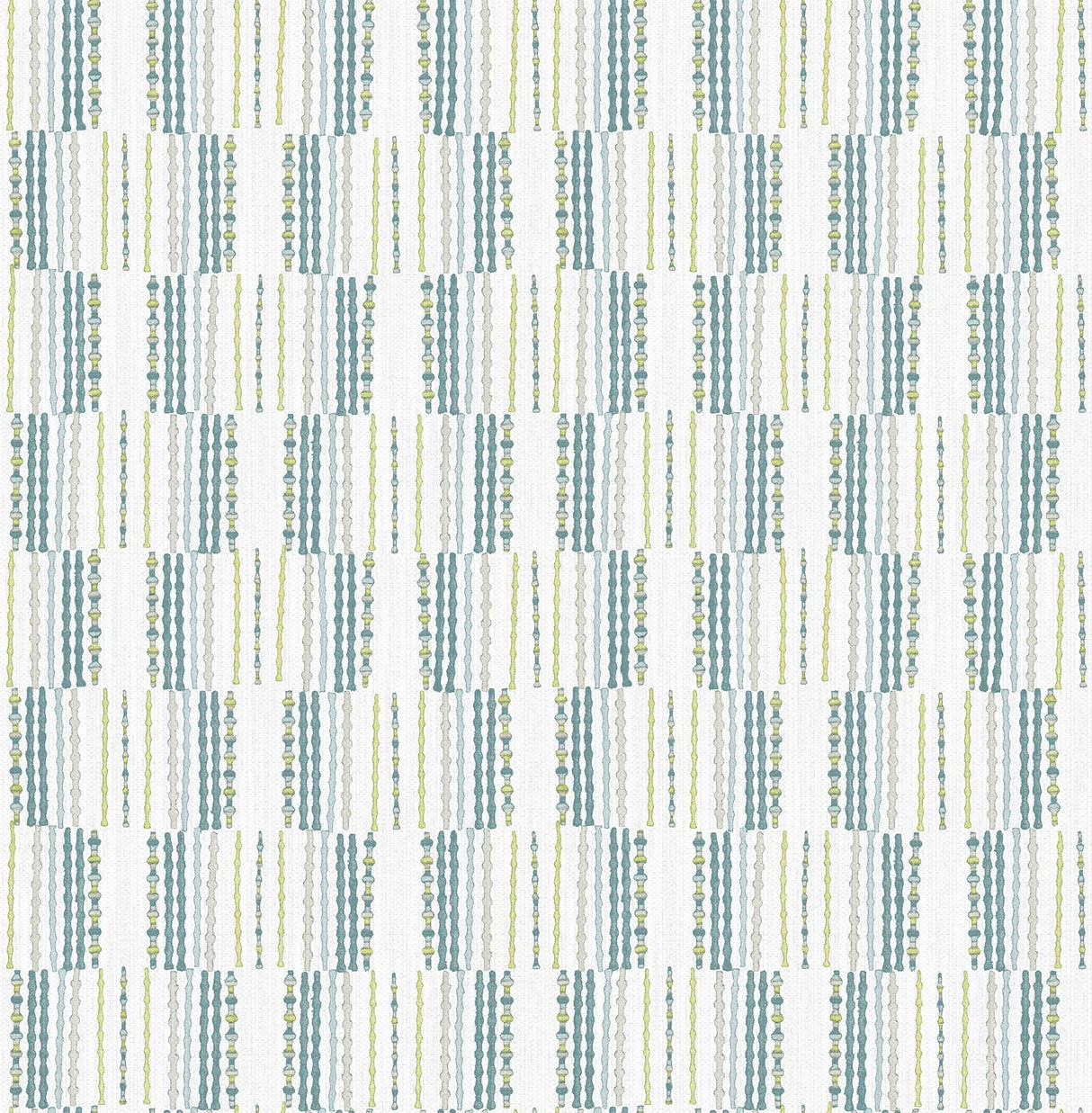 A-Street Prints Burgen Teal Geometric Linen Wallpaper