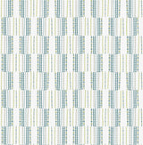A-Street Prints Burgen Teal Geometric Linen Wallpaper