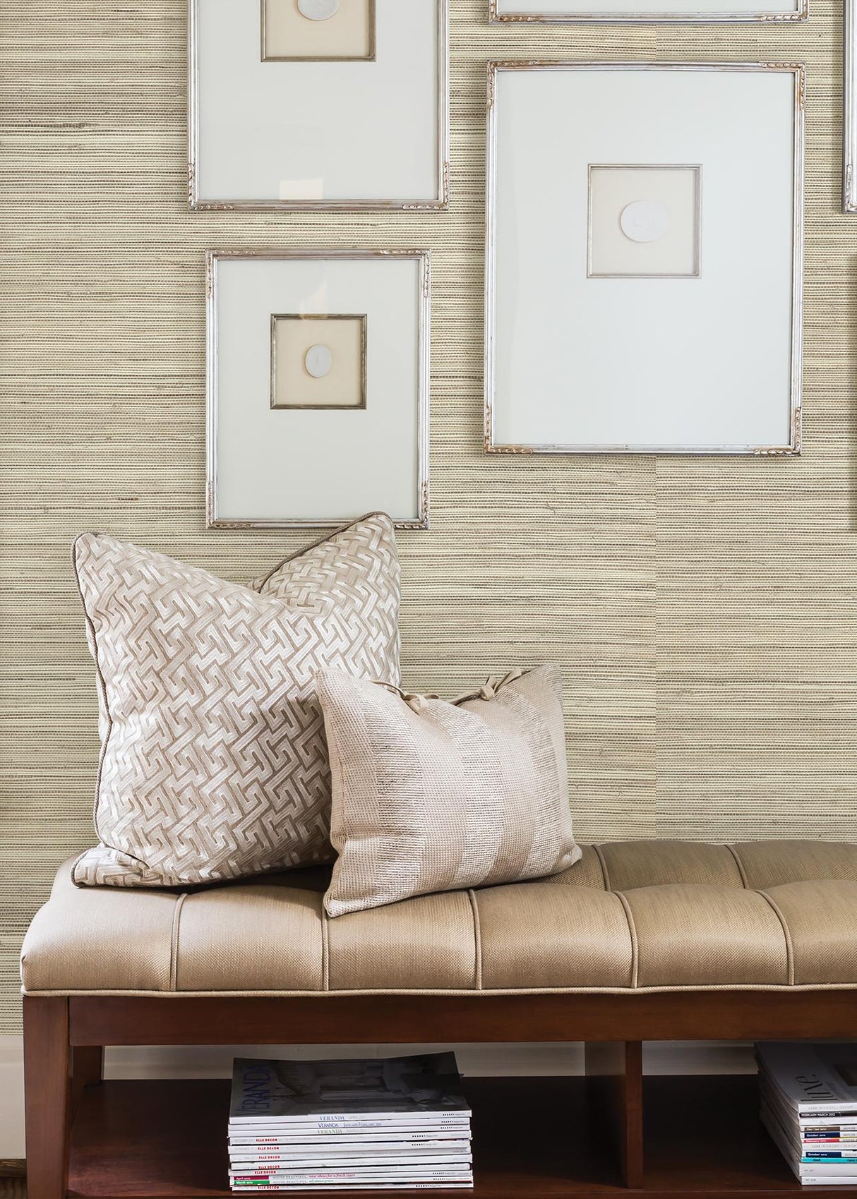 A-Street Prints Changzhou Beige Grasscloth Wallpaper