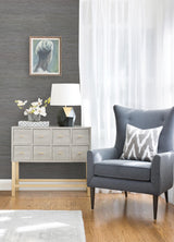 A-Street Prints Shandong Slate Ramie Grasscloth Wallpaper