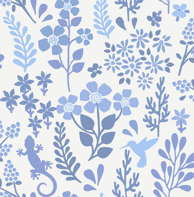 Advantage Karina Blue Meadow Wallpaper