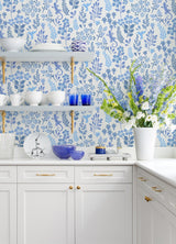 Advantage Karina Blue Meadow Wallpaper