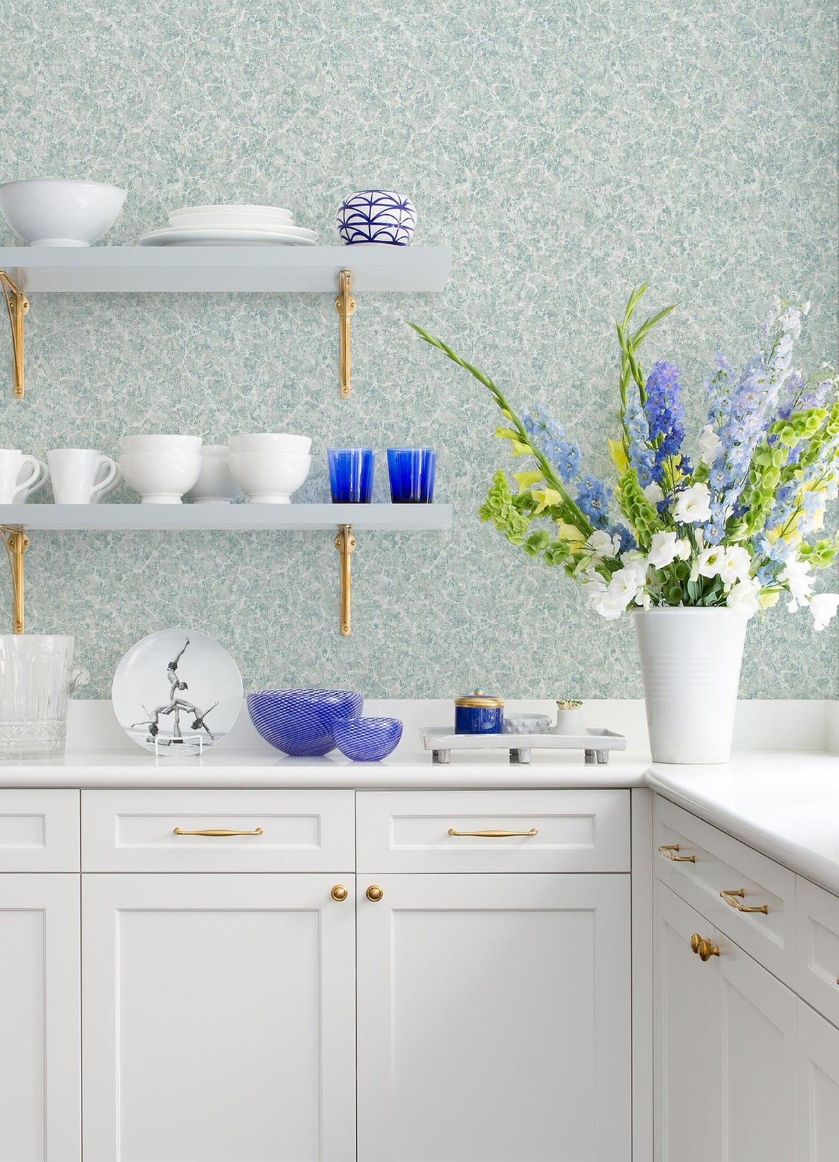 Advantage Hepworth Blue Texture Wallpaper