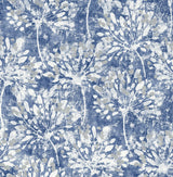 Advantage Dori Blue Painterly Floral Wallpaper