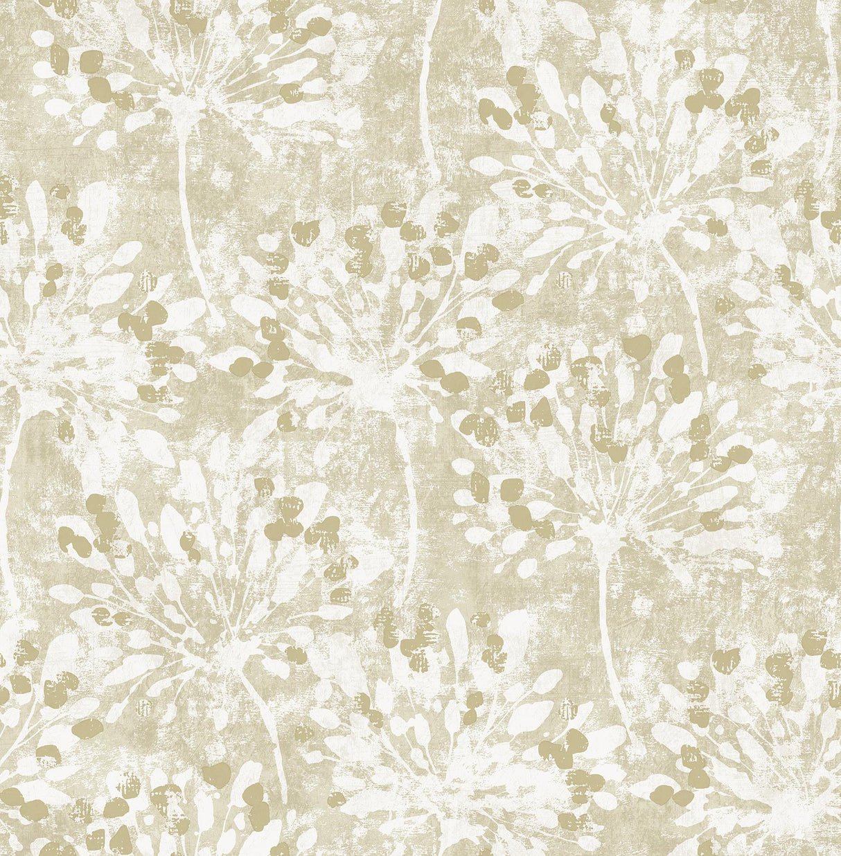 Advantage Dori Gold Painterly Floral Wallpaper