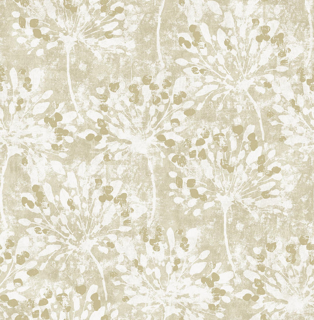 Advantage Dori Gold Painterly Floral Wallpaper