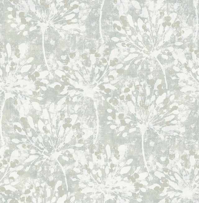 Advantage Dori Light Green Painterly Floral Wallpaper