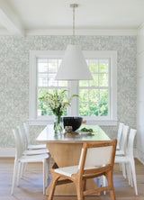 Advantage Dori Light Green Painterly Floral Wallpaper