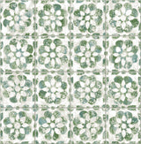 Advantage Izeda Green Floral Tile Wallpaper