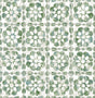 Advantage Izeda Green Floral Tile Wallpaper