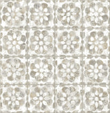 Advantage Izeda Taupe Floral Tile Wallpaper