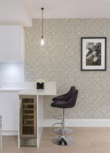 Advantage Izeda Taupe Floral Tile Wallpaper