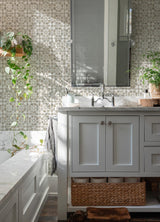 Advantage Izeda Taupe Floral Tile Wallpaper