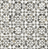 Advantage Izeda Black Floral Tile Wallpaper