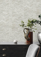 Advantage Tatlin Grey Chevron Wallpaper
