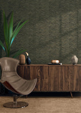 Advantage Tatlin Brown Chevron Wallpaper