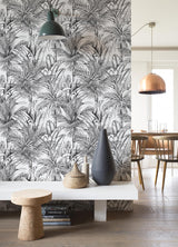 Advantage Serra White Palm Wallpaper