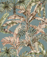 Advantage Calle Light Blue Tropical Wallpaper