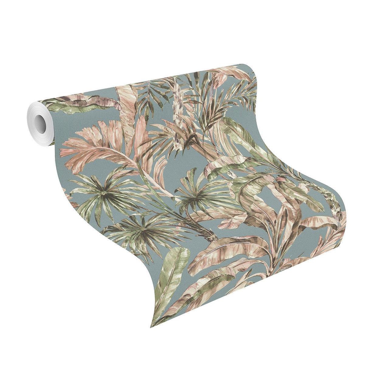 Advantage Calle Light Blue Tropical Wallpaper