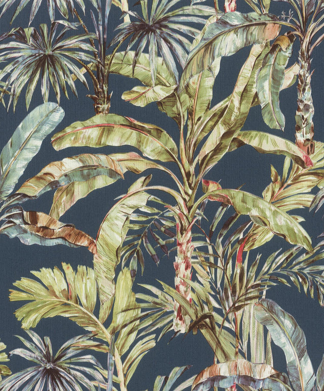 Advantage Calle Blue Tropical Wallpaper