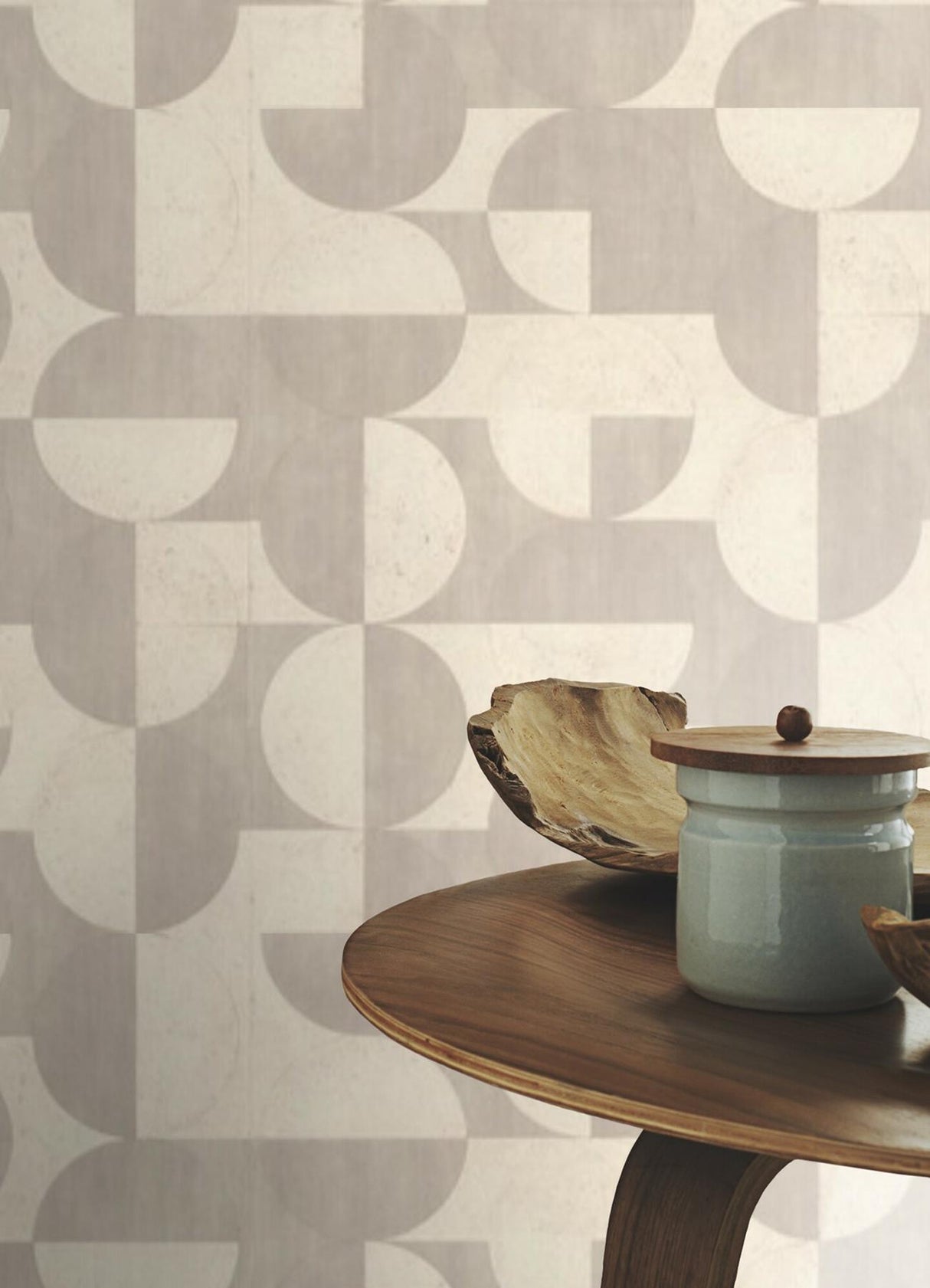 Advantage Barcelo Beige Circles Wallpaper
