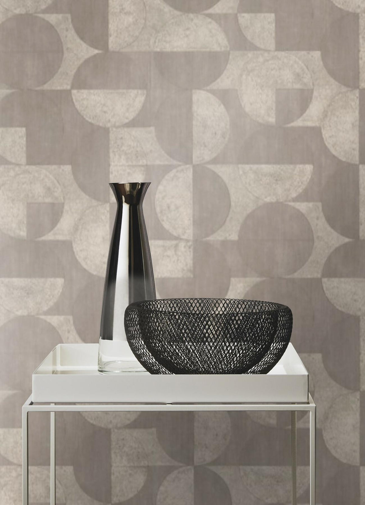 Advantage Barcelo Grey Circles Wallpaper