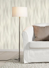 Advantage Currin Light Grey Wave Wallpaper