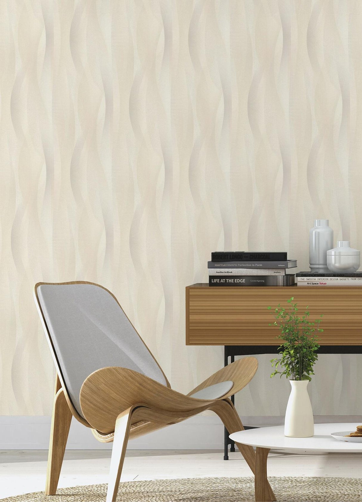 Advantage Currin Neutral Wave Wallpaper