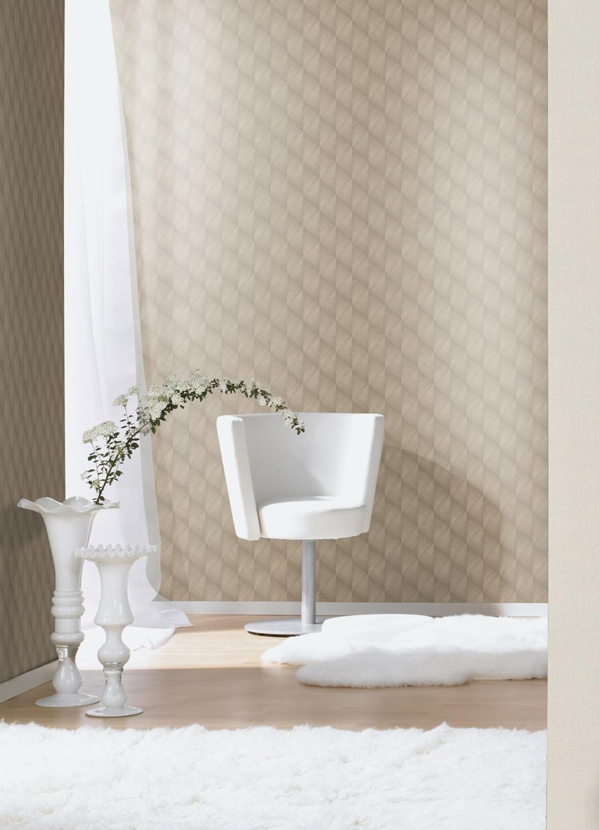 Advantage Miro Brown Geo Wallpaper