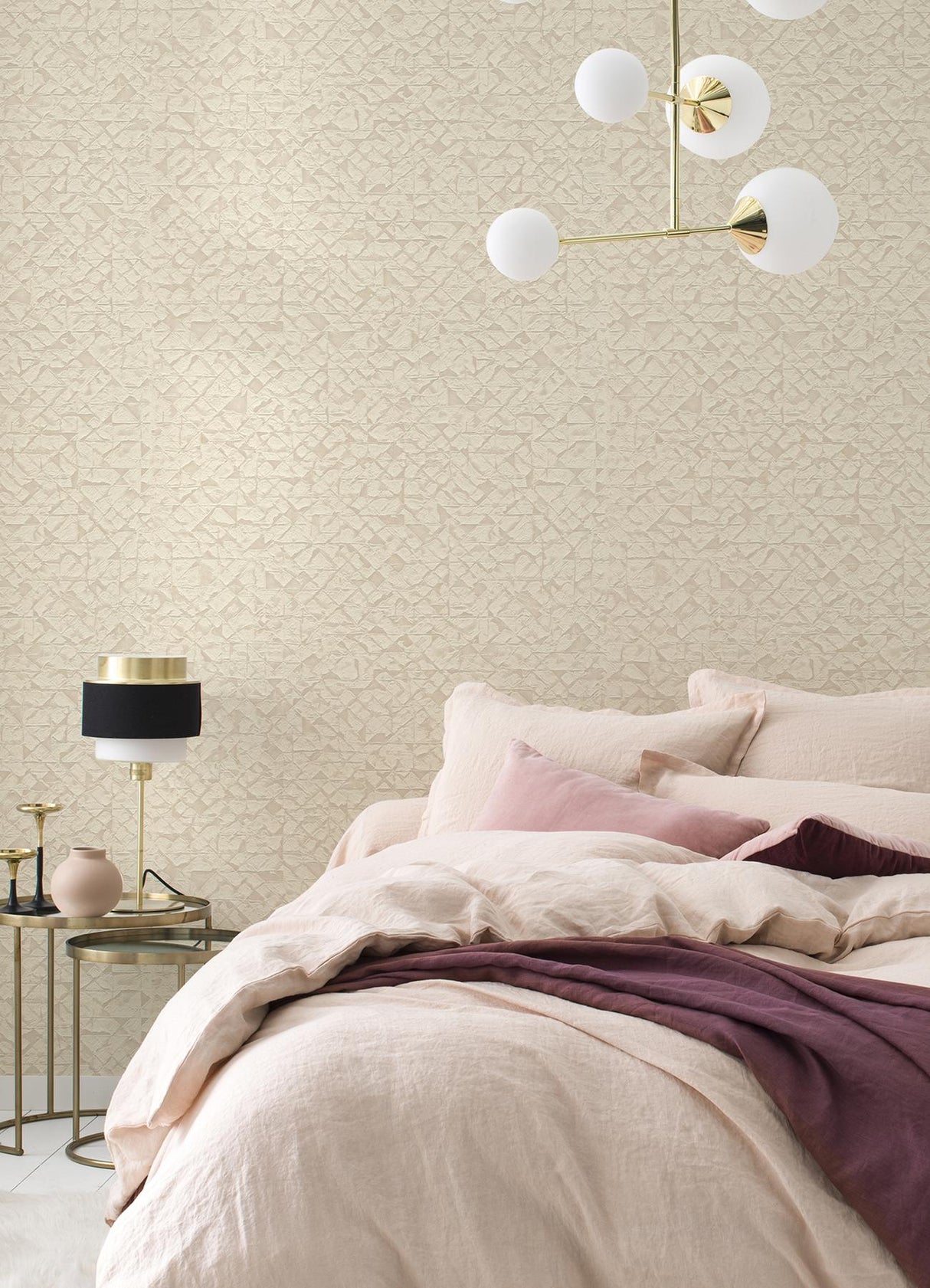 Advantage Arbus Cream Geo Wallpaper
