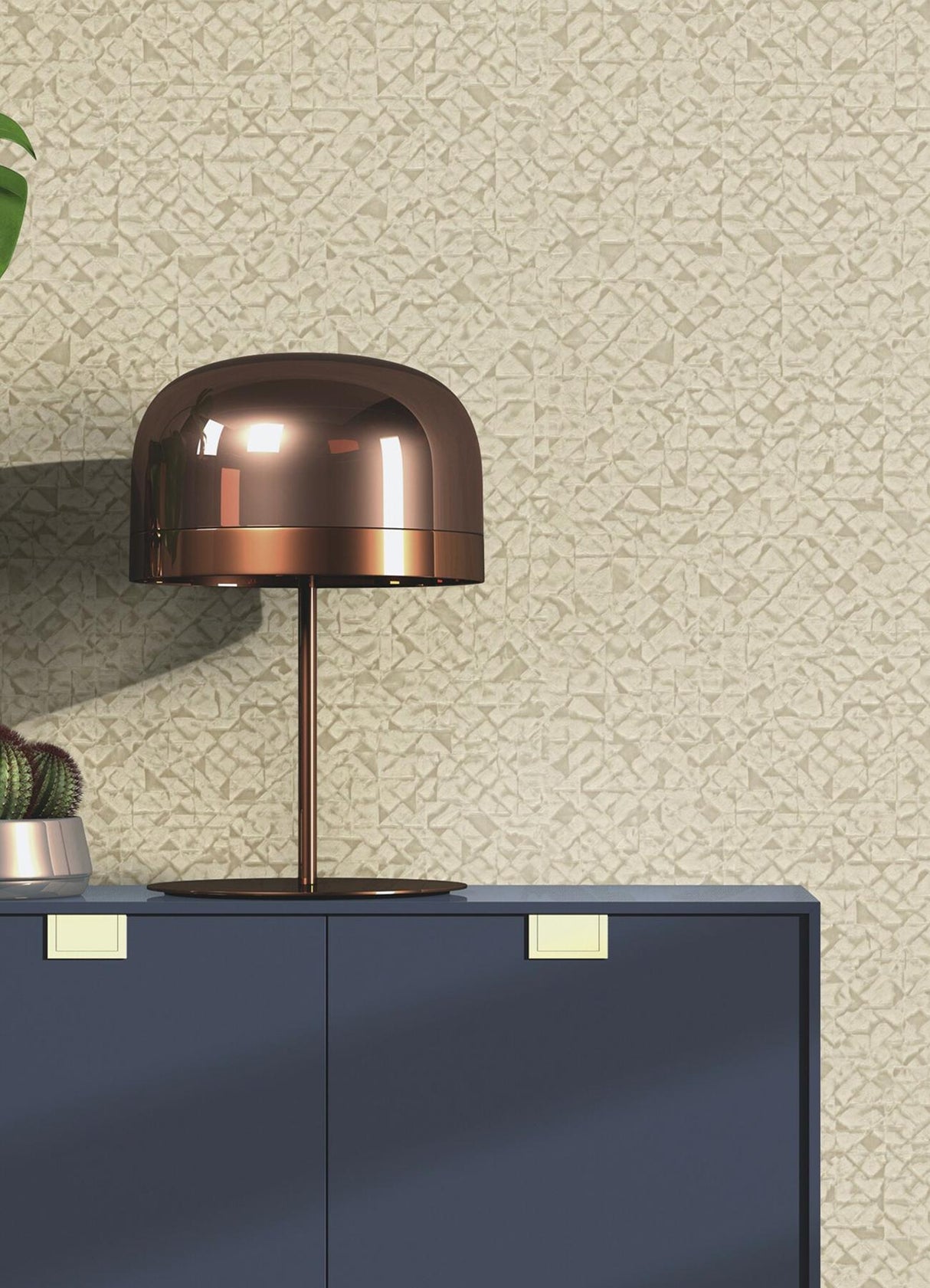 Advantage Arbus Beige Geo Wallpaper