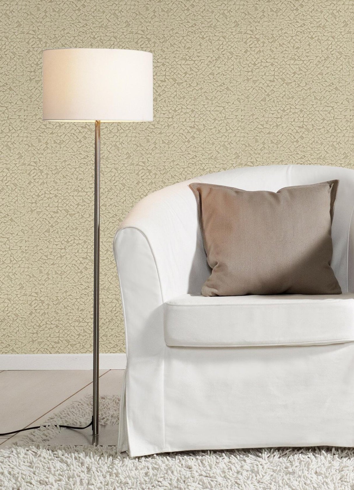 Advantage Arbus Beige Geo Wallpaper