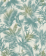 Advantage Saura Teal Frond Wallpaper