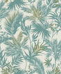 Advantage Saura Teal Frond Wallpaper