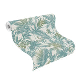 Advantage Saura Teal Frond Wallpaper