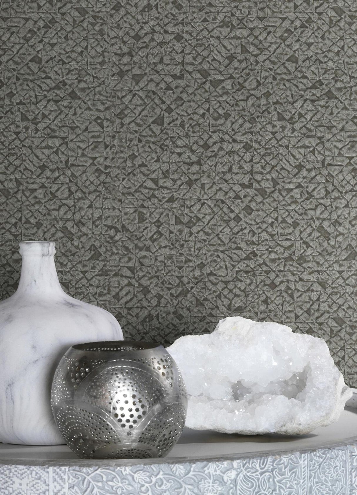 Advantage Arbus Black Geo Wallpaper