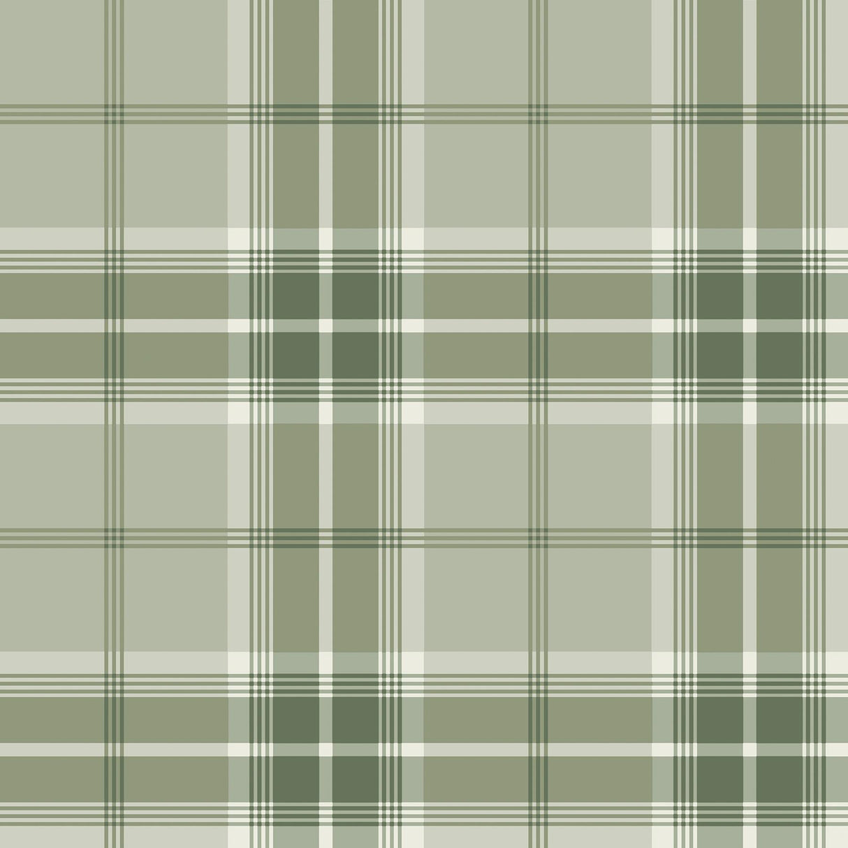 Advantage Sala Green Plaid Wallpaper