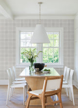 Advantage Sala White Plaid Wallpaper
