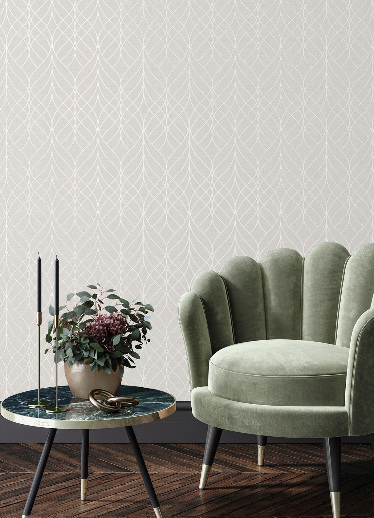 Advantage Hartley Mauve Geo Wallpaper