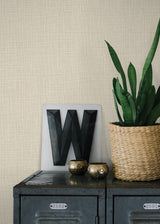 Advantage Seaton Bone Linen Texture Wallpaper