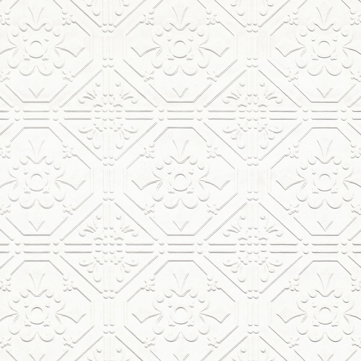 Brewster Home Fashions Brooklyn White Tin Paintable Wallpaper