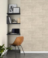 Advantage Lanier Neutral Stone Plank Wallpaper