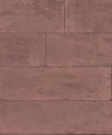 Advantage Lanier Oxblood Stone Plank Wallpaper