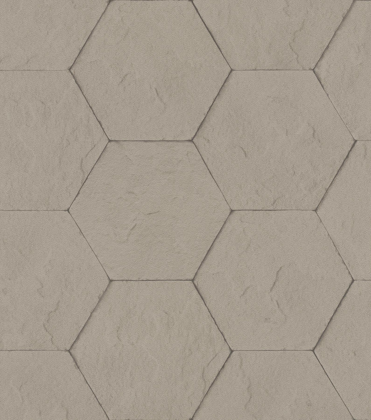 Advantage Bascom Light Grey Stone Hexagon Wallpaper