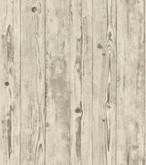 Advantage Albright Ivory Weathered Oak Panels Wallpaper
