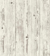 Advantage Albright White Weathered Oak Panels Wallpaper