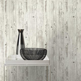 Advantage Albright White Weathered Oak Panels Wallpaper
